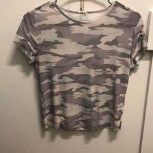 See through camo top